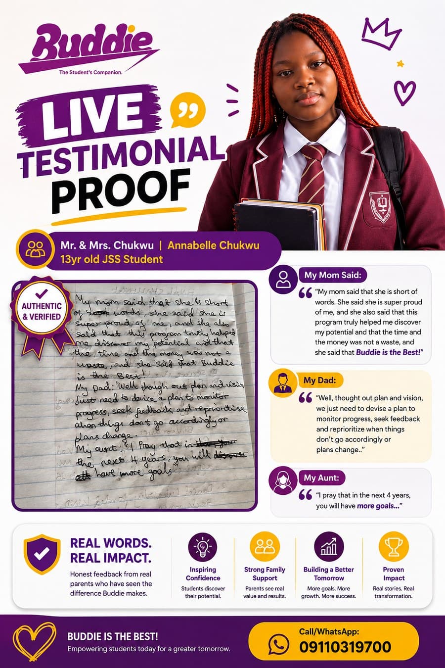 Parent testimonial